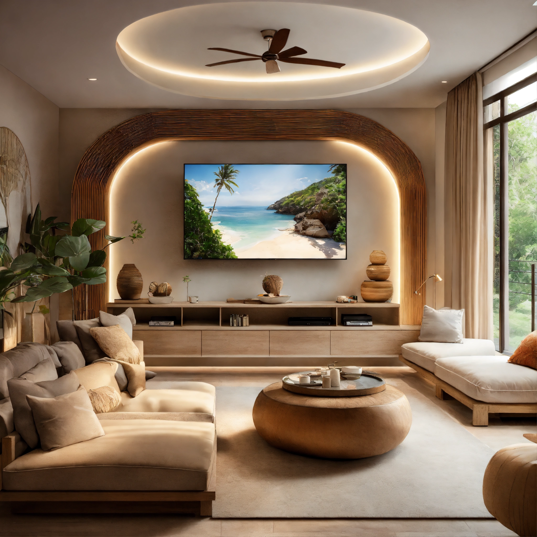 Ultra realistic photo of Modern take on bali ins مهندس ديكور الرياض